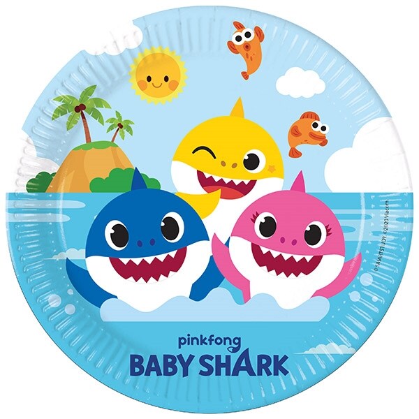 Product Image for Baby Shark - Tallerkener 8 stk.
