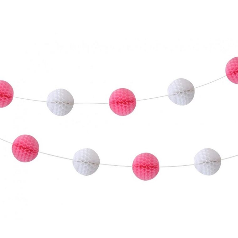 Product Image for Girlander Honeycomb Rosa og hvit 2,5 meter