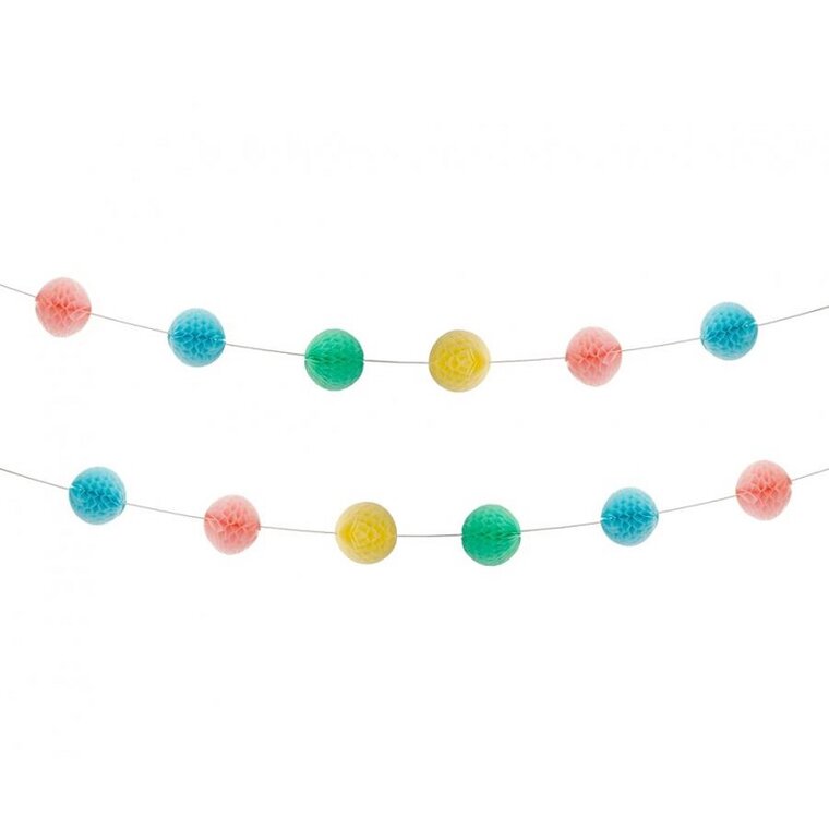 Product Image for Girlander Honeycomb Flerfarget 2 meter