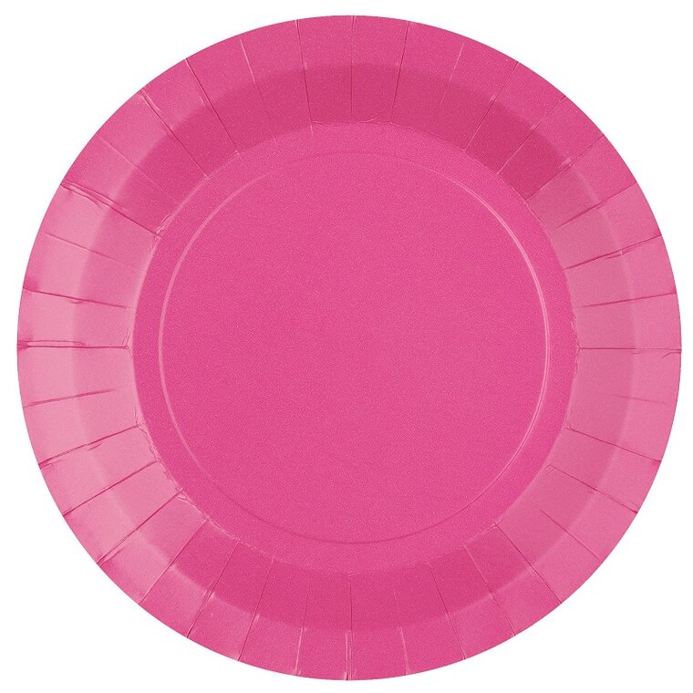 Product Image for Papptallerkener 22,5 cm - Mørkerosa 10 stk.