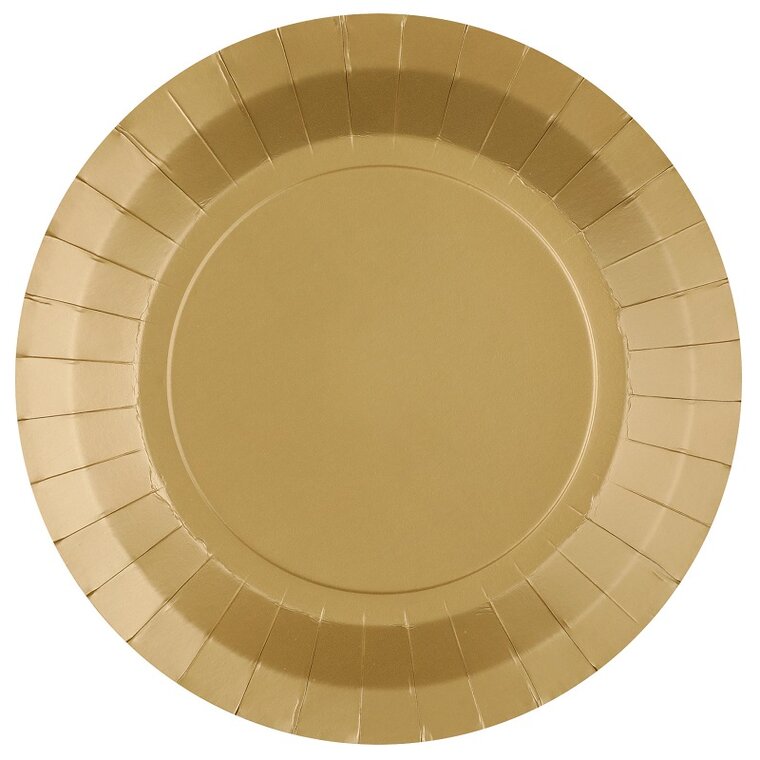 Product Image for Papptallerkener 22,5 cm - Gull 10 stk.