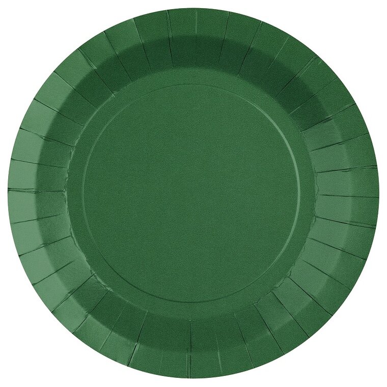 Product Image for Papptallerkener 22,5 cm - Mørkegrønn 10 stk.