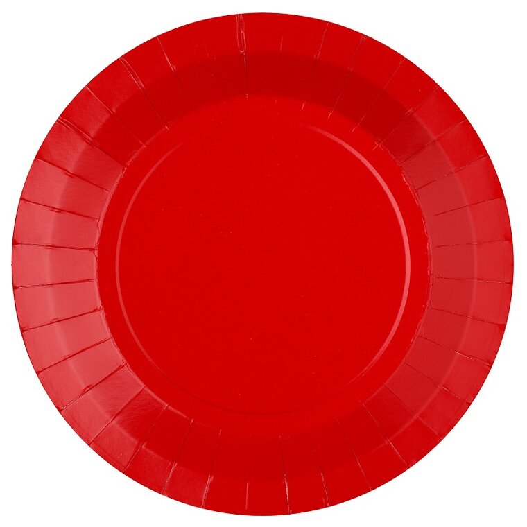 Product Image for Papptallerkener 22,5 cm - Rød 10 stk.