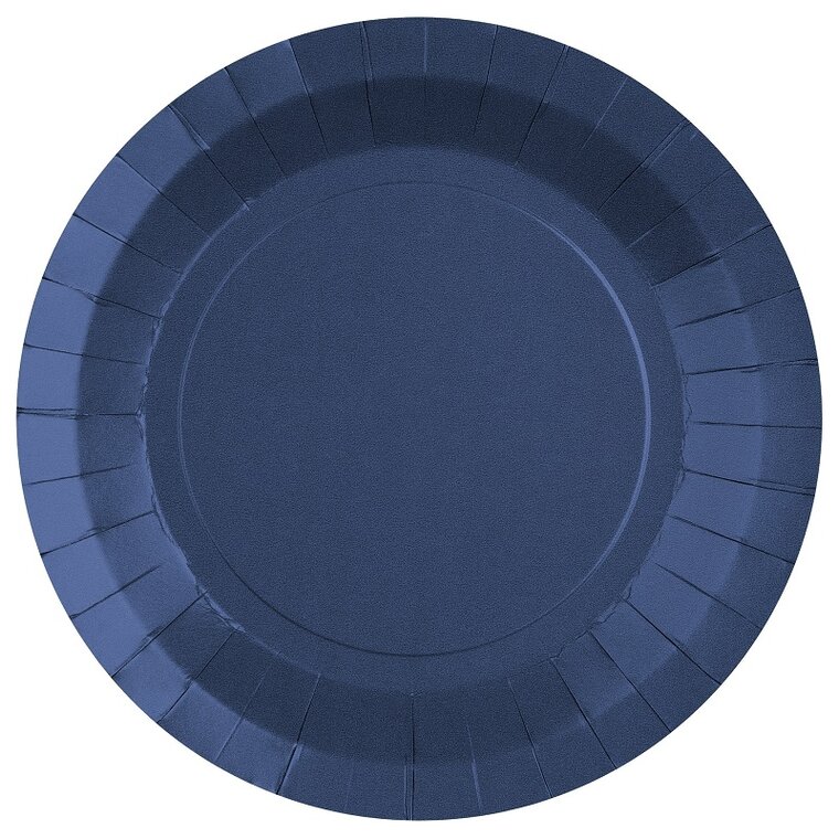 Product Image for Papptallerkener 22,5 cm - Mørkeblå 10 stk.
