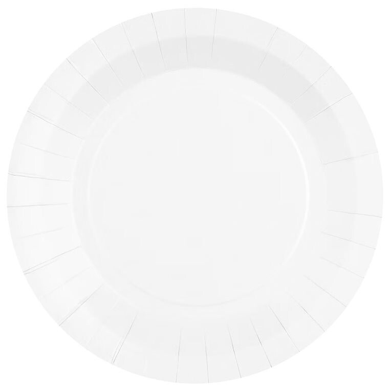 Product Image for Papptallerkener 22,5 cm - Hvite 10 stk.