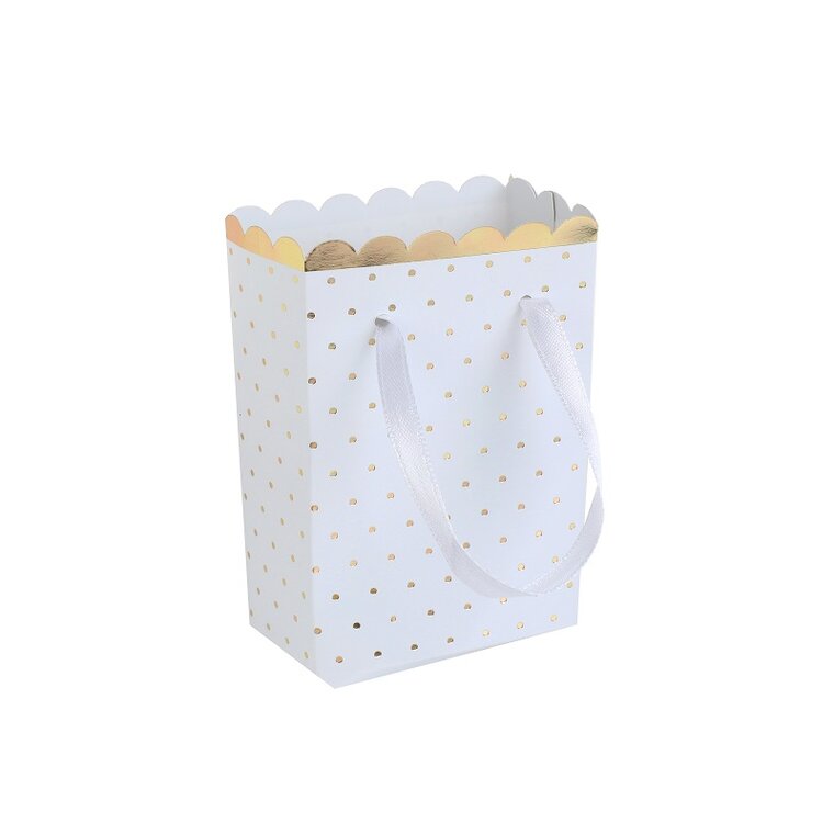 Product Image for Små Gaveposer - Hvite &amp; Gull 6 stk.
