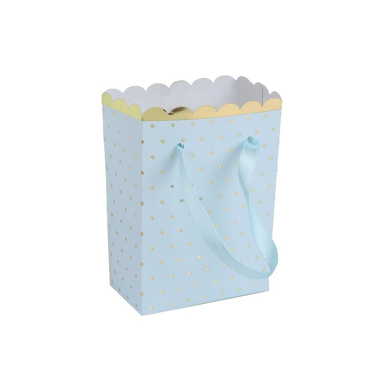 Product Image for Små Gaveposer - Lyseblå &amp; Gull 6 stk.
