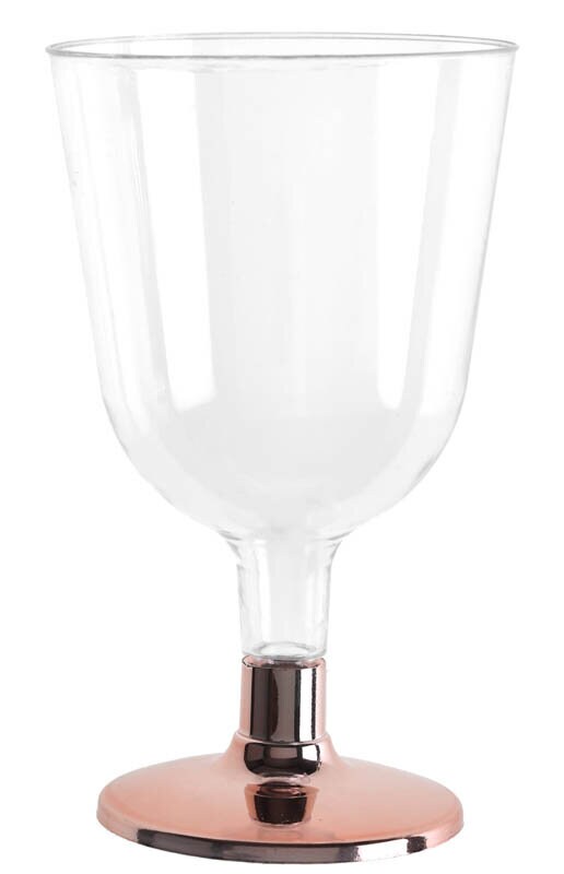 Product Image for Vinglass av plast med rosegullfot 6 stk.