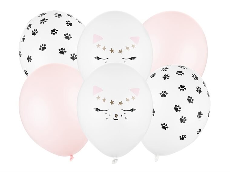 Product Image for Ballongmiks, Katt 6 stk.