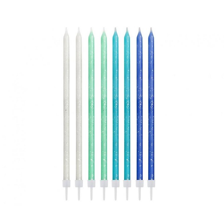 Product Image for Glitrende Kakelys - Blå mix 24 stk.
