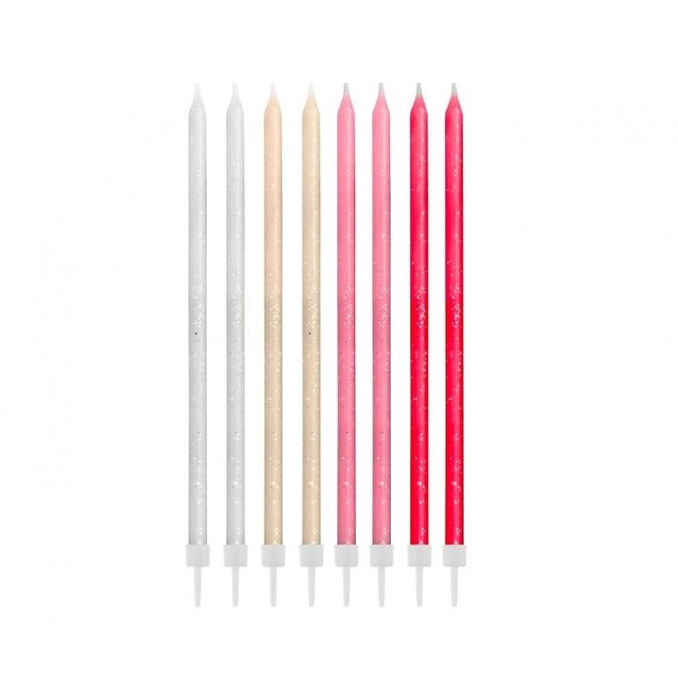 Product Image for Glitrende Kakelys - Rosa mix 24 stk.