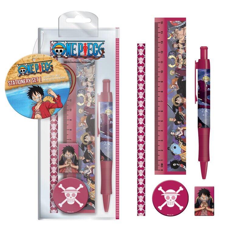 Product Image for One Piece Skolesett Rød med 5 deler