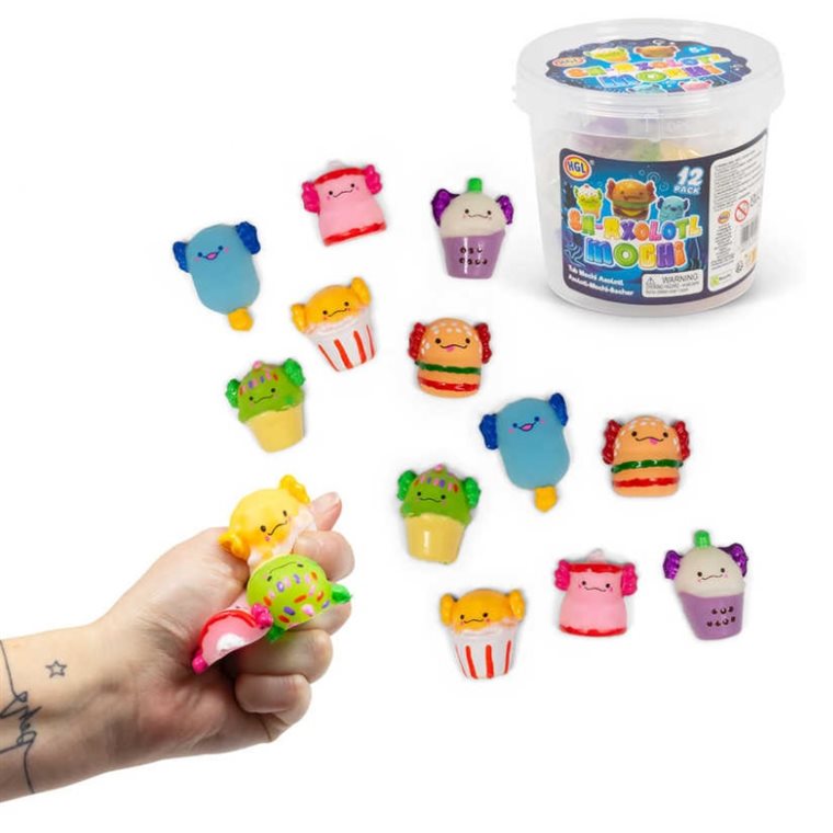 Product Image for Mini Squishy Axolotl Mochi 12-pk