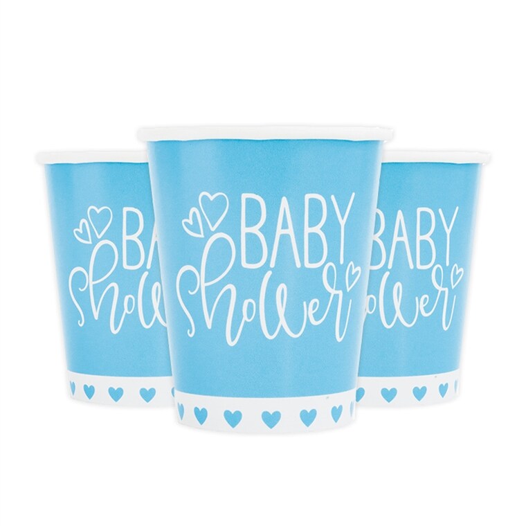 Product Image for Blue Heart Babyshower - Pappkopper 8 stk.