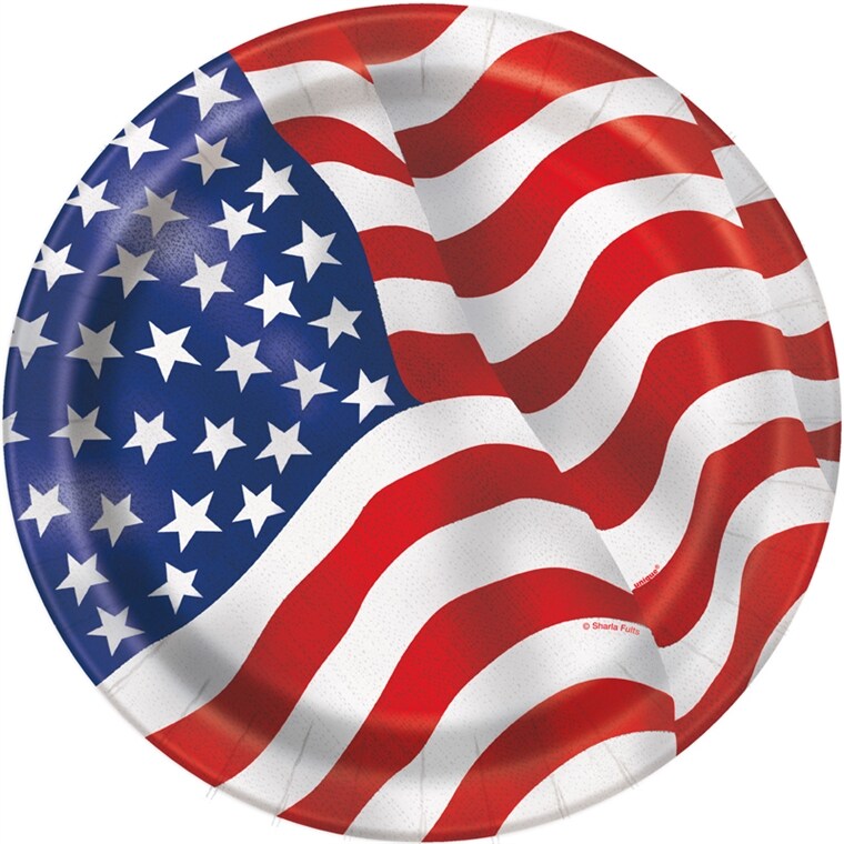 Product Image for USA Flagg - Tallerkener 8 stk.