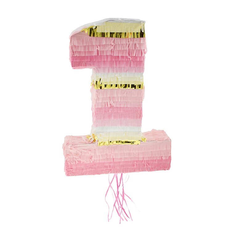 Product Image for Pinata 1-års bursdag rosa 50 cm