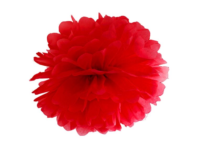 Product Image for Pom pom i ball i rød farge 25 cm