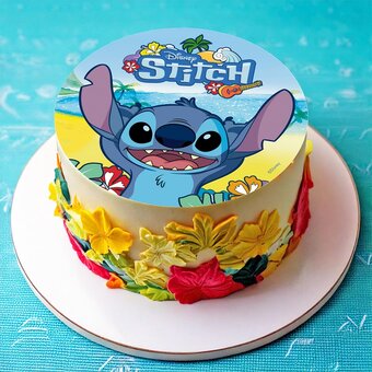 Kakebilde Lilo & Stitch - Sukkerpasta 20 cm