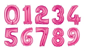 Tallballonger i Rosa 86 cm
