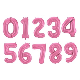 Tallballonger i rosa pastellfarge 86 cm