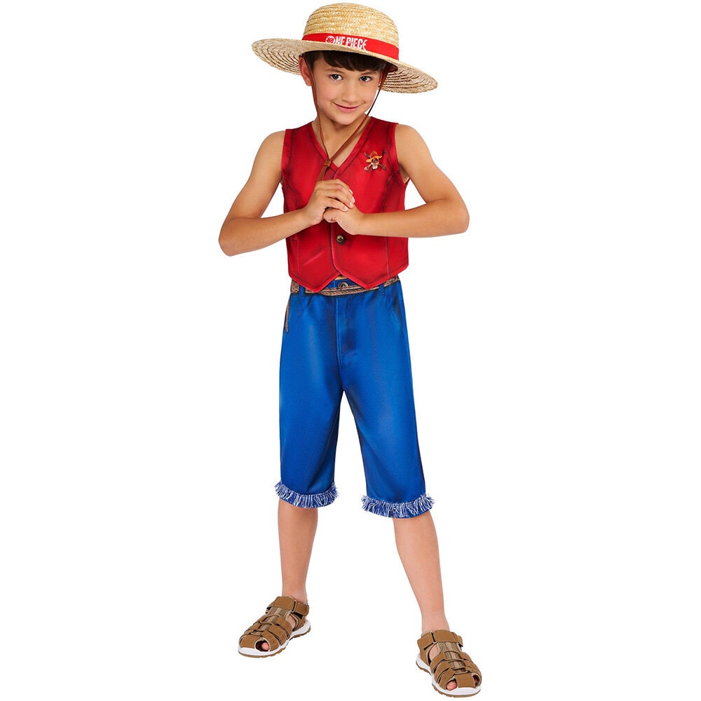 One Piece Luffy Kostyme 9-10 år