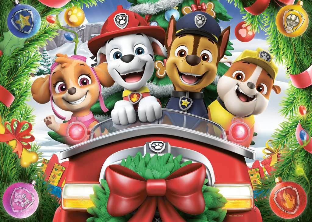 Ravensburger Gulvpuslespill - Paw Patrol Christmas 24 brikker