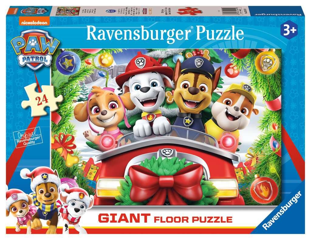 Ravensburger Gulvpuslespill - Paw Patrol Christmas 24 brikker