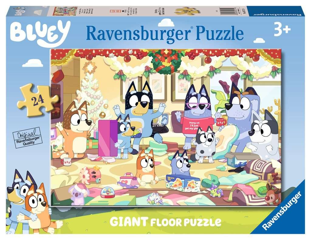 Ravensburger Gulvpuslespill - Bluey Christmas 24 brikker