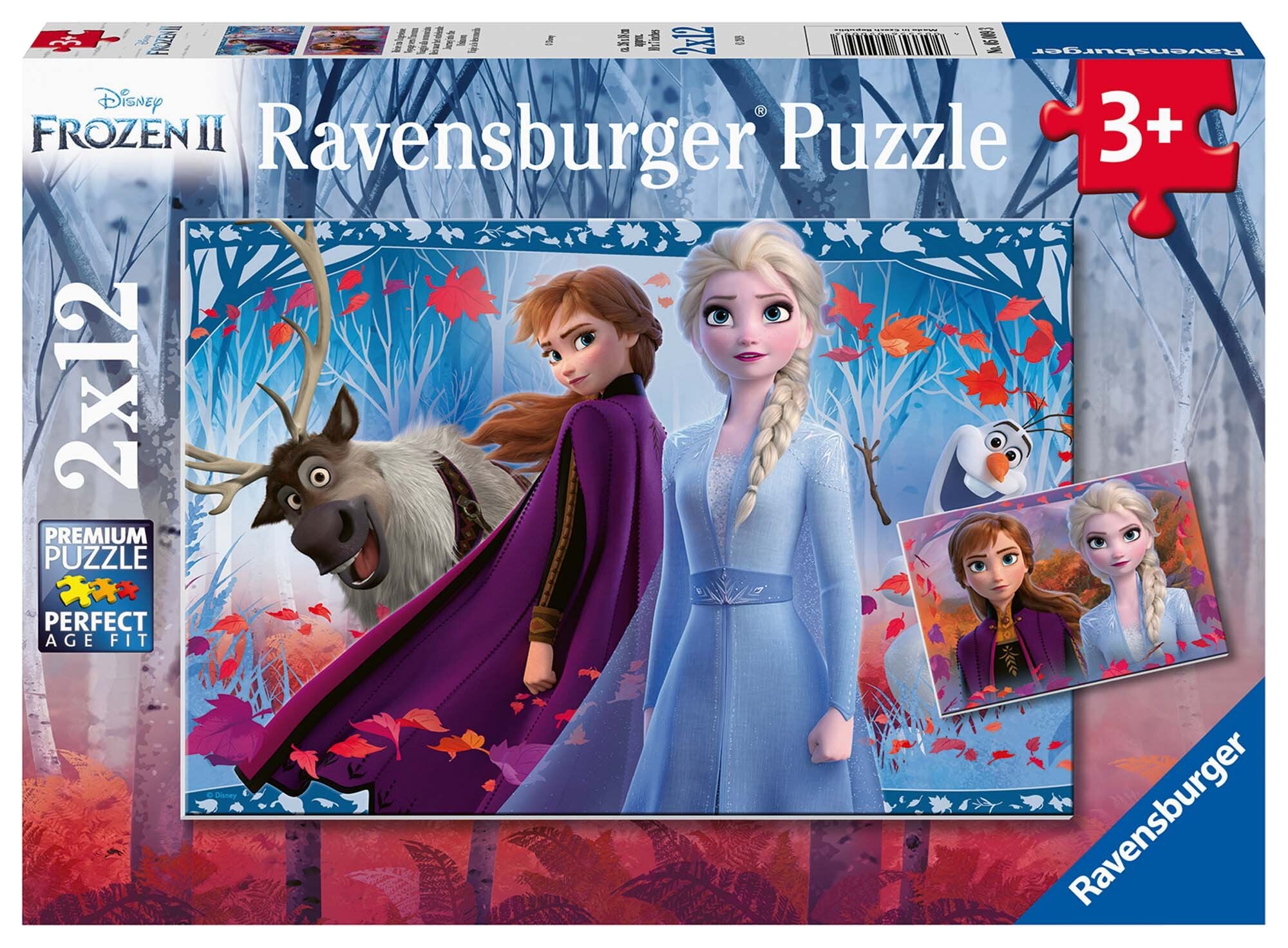Ravensburger Puslespill, Disney - Frozen 2x12 brikker