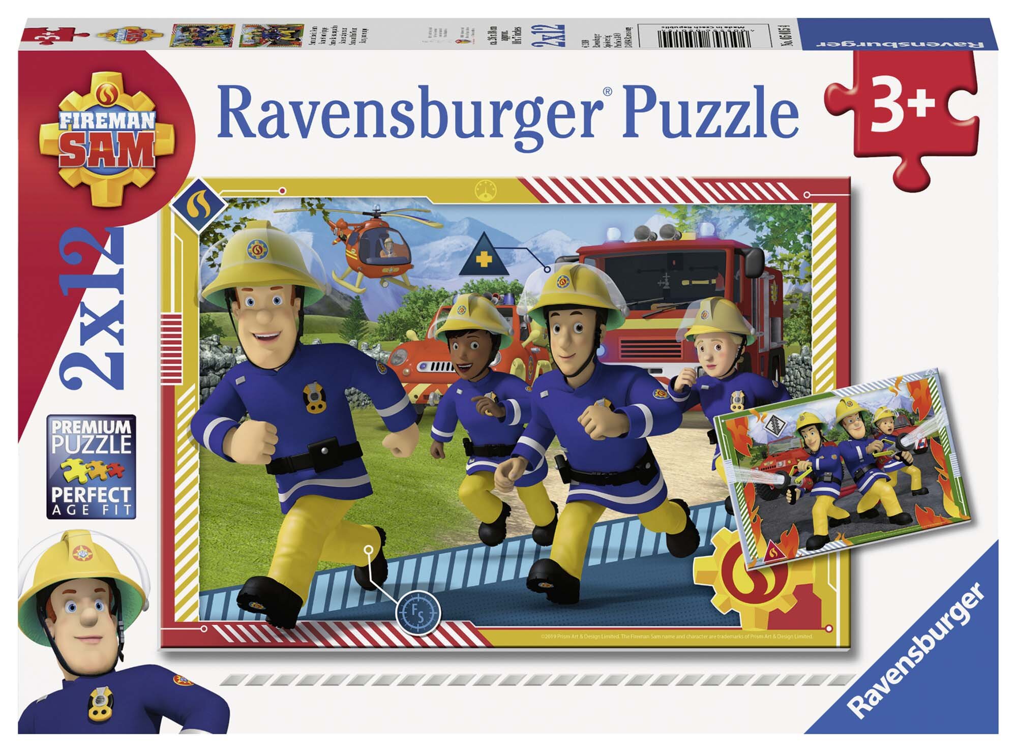 Ravensburger Puslespill, Fireman Sam 2x12 brikker