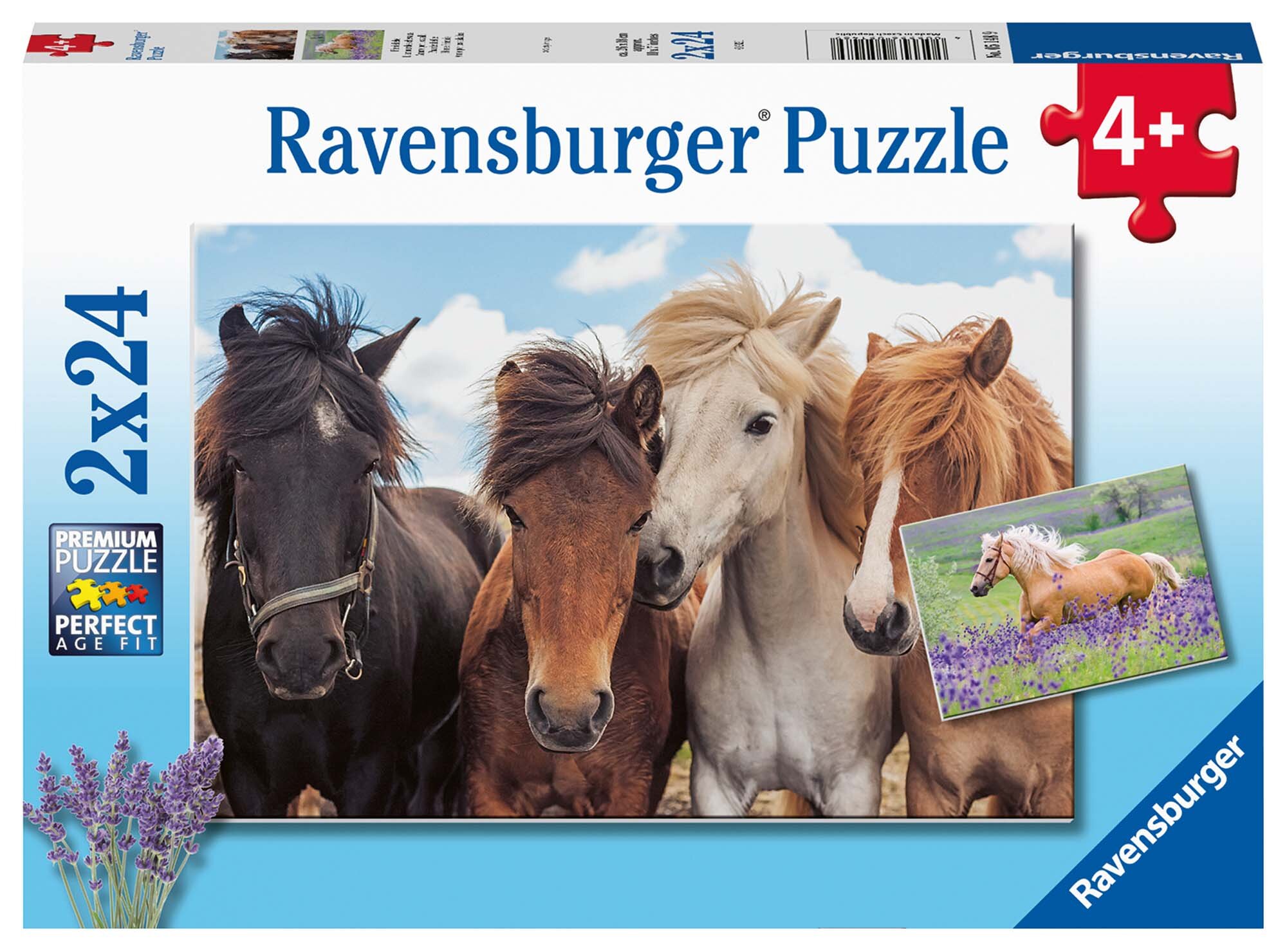 Ravensburger Puslespill, Horse Friends 2x24 brikker