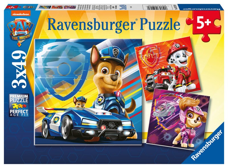 Ravensburger Puslespill, Paw Patrol Movie 3x49 brikker