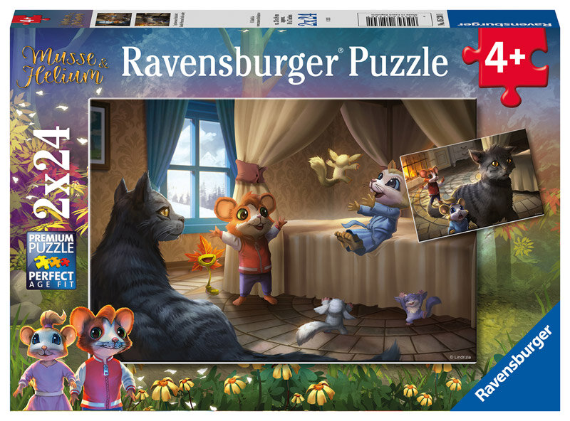 Ravensburger Puslespill, Musse & Helium 2x24 brikker