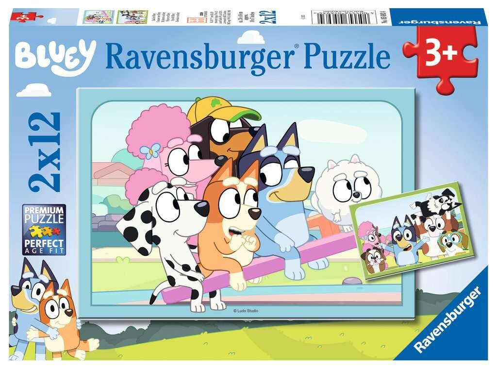 Ravensburger Puslespill - Bluey 2x12 brikker