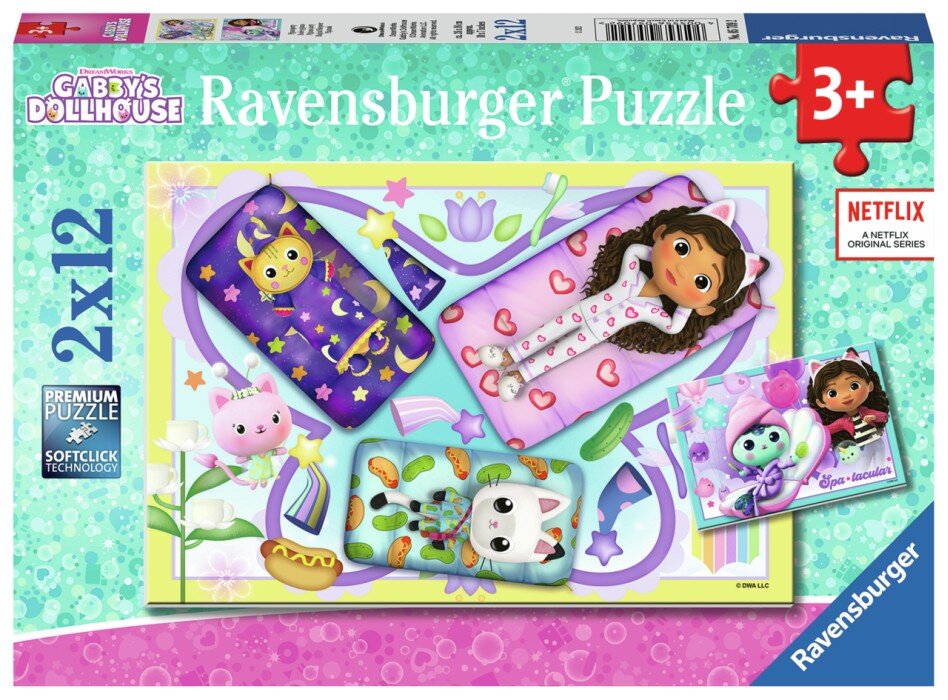 Ravensburger Puslespill - Gabby's Dollhouse 2x12 brikker