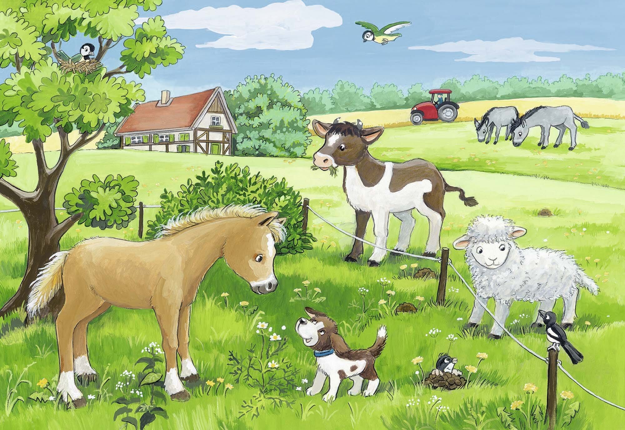 Ravensburger Puslespill, Baby Farm Animals 2x12 brikker