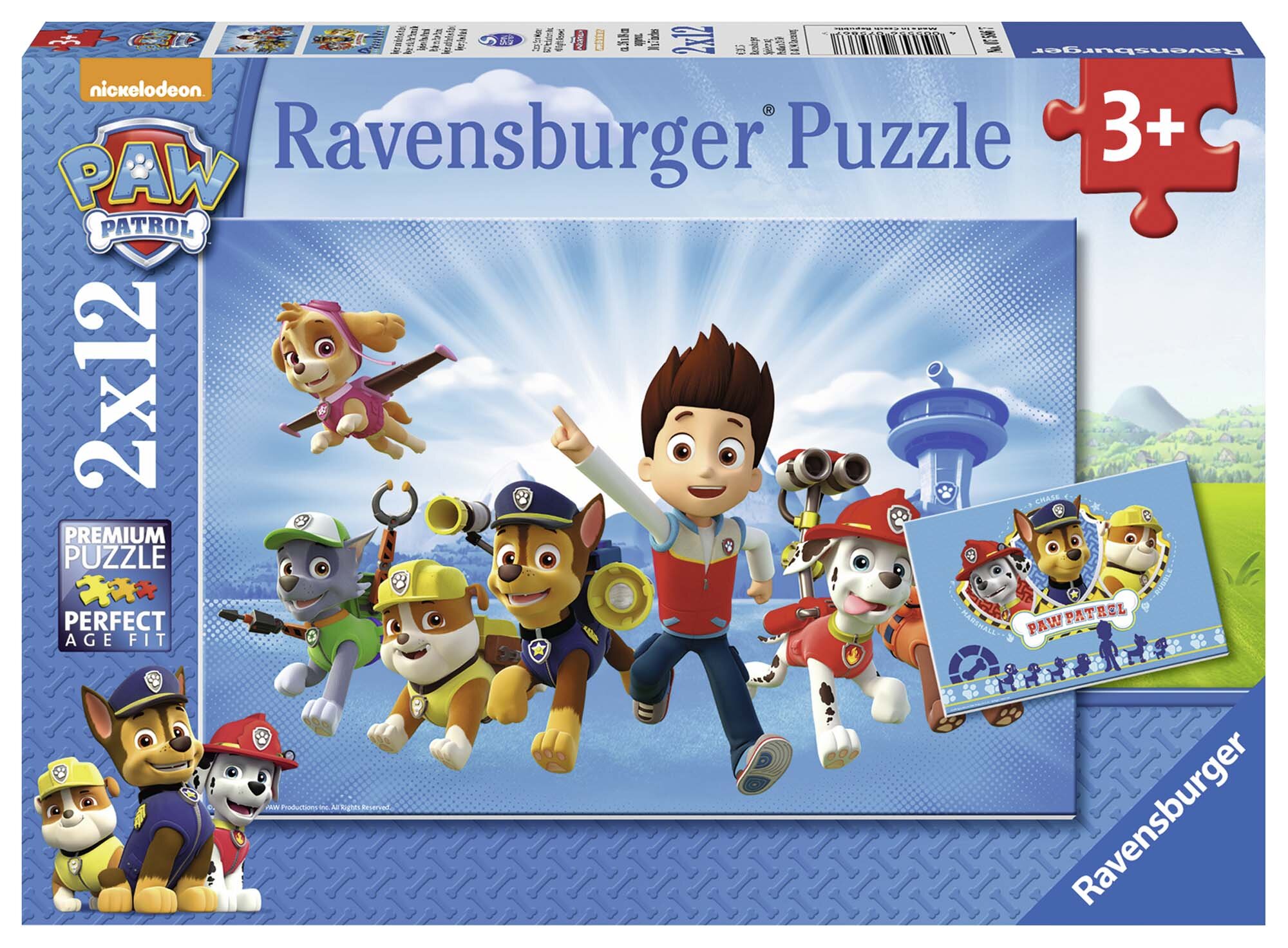 Ravensburger Puslespill, Paw Patrol 2x12 brikker