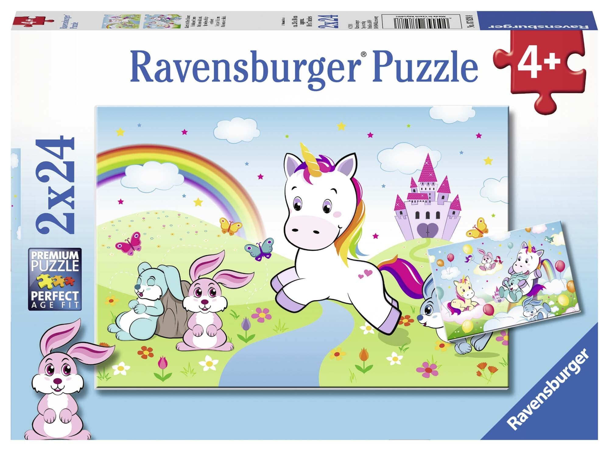 Ravensburger Puslespill, Unicorn 2x24 brikker