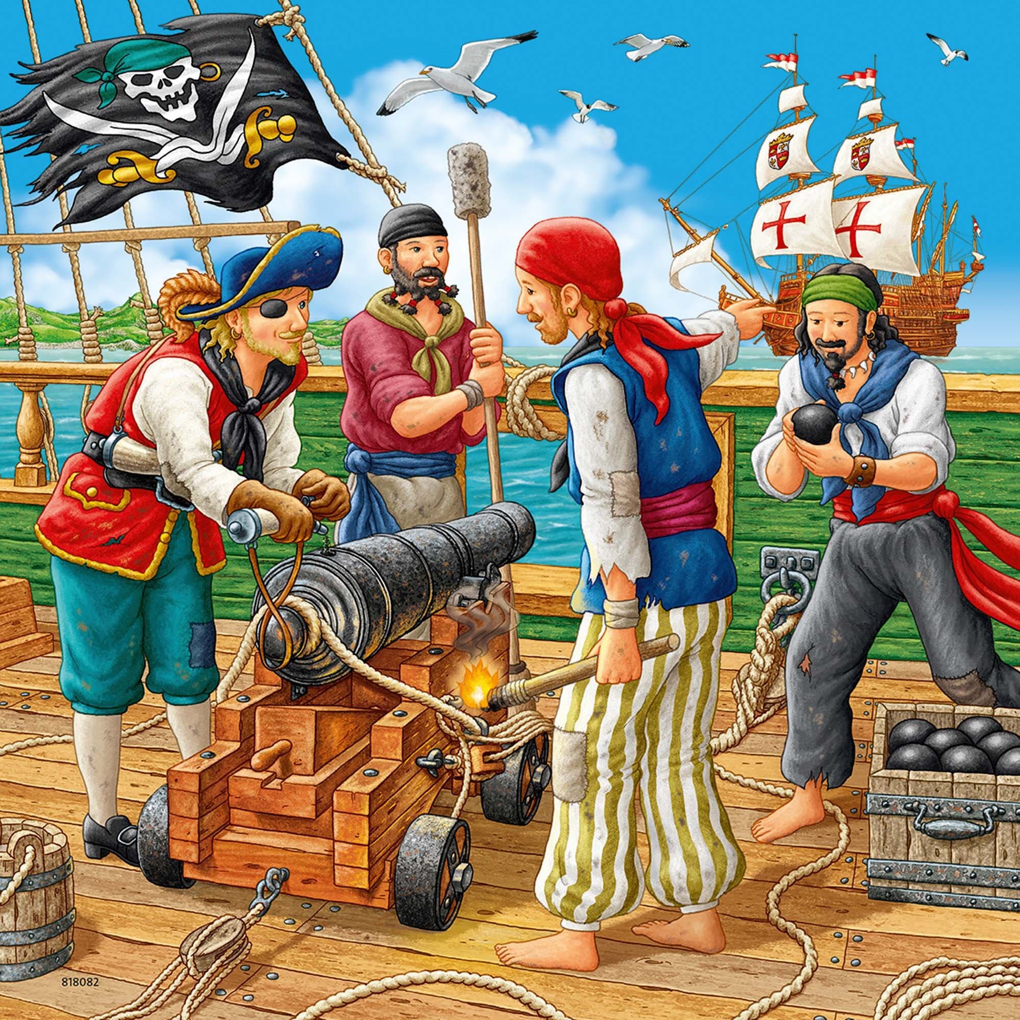 Ravensburger Puslespill, Adventure on the High Seas 3x49 brikker