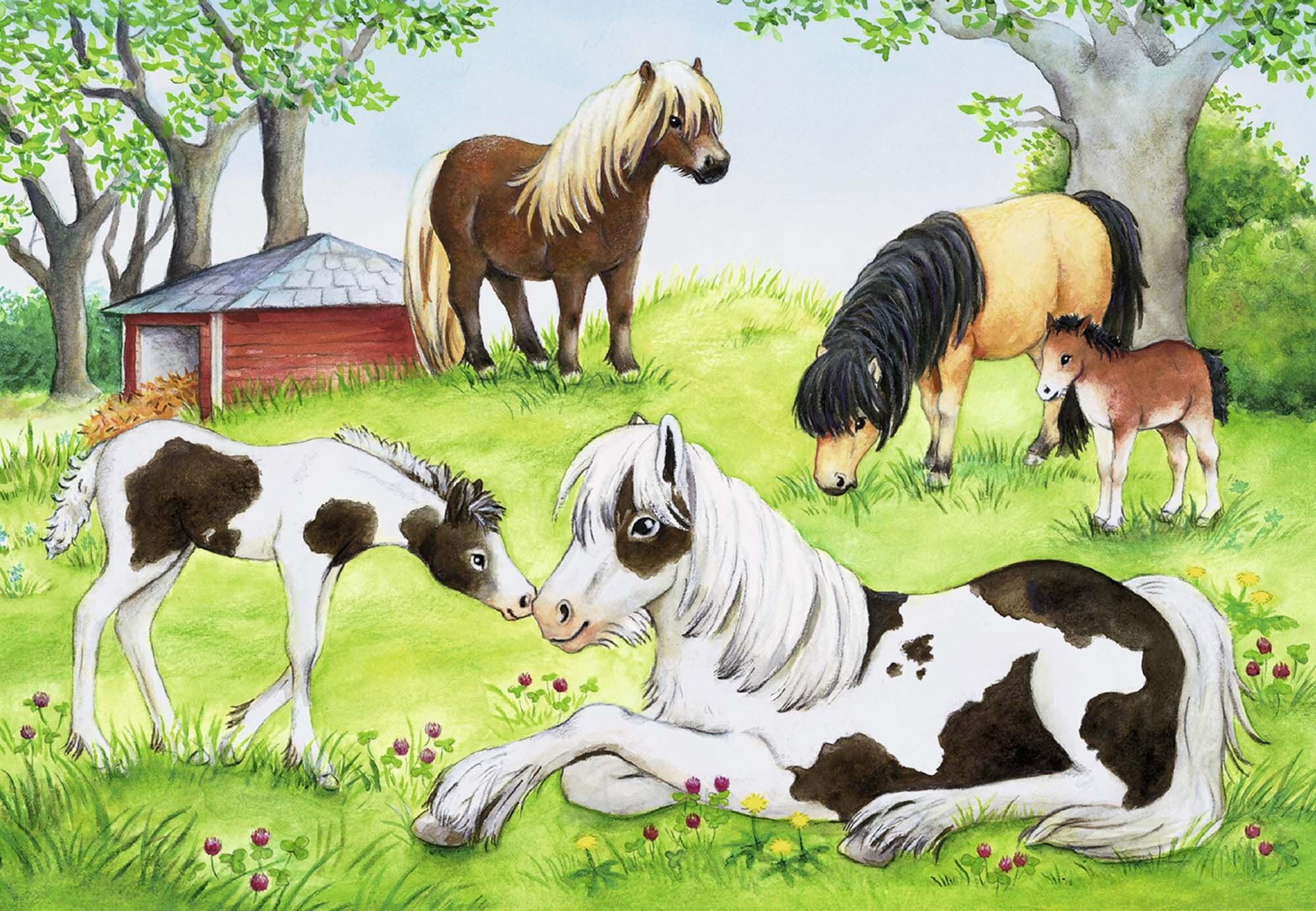 Ravensburger Puslespill, A World of Horses 2x24 brikker
