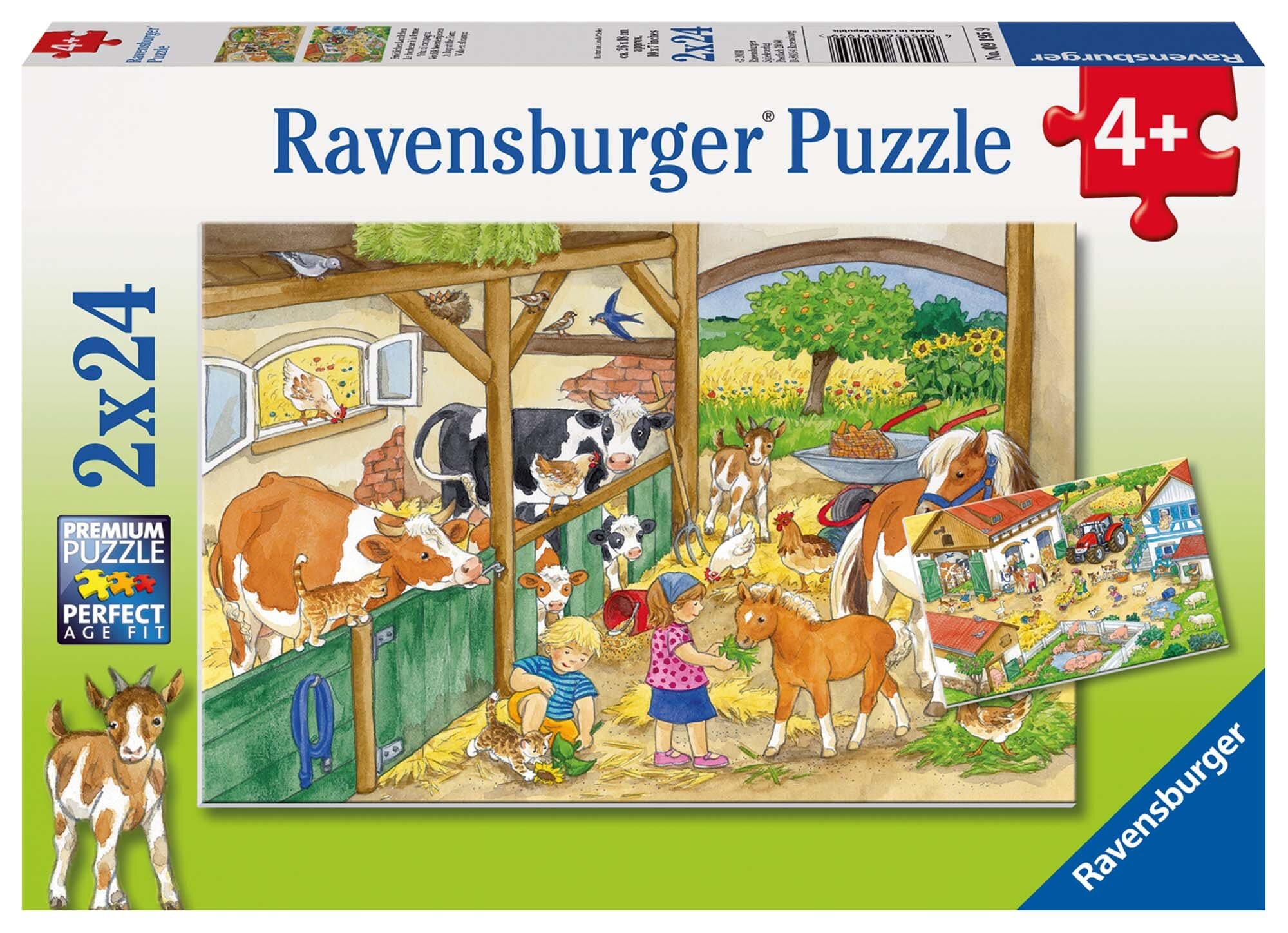 Ravensburger Puslespill, A Day at the Farm 2x24 brikker