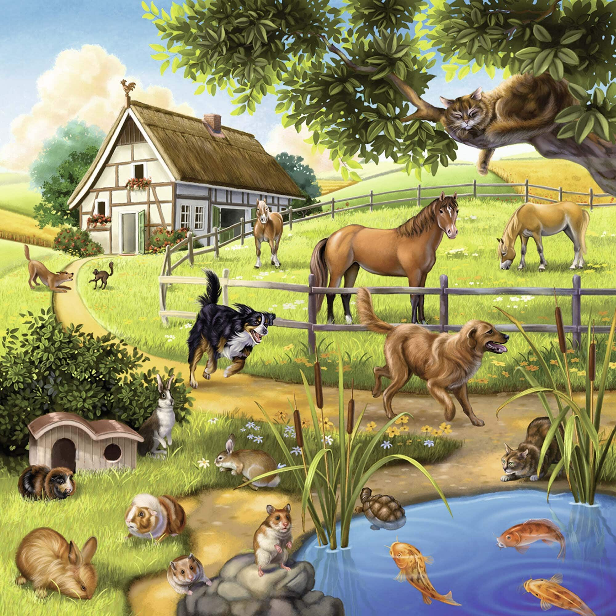 Ravensburger Puslespill, Wild Animals 3x49 brikker