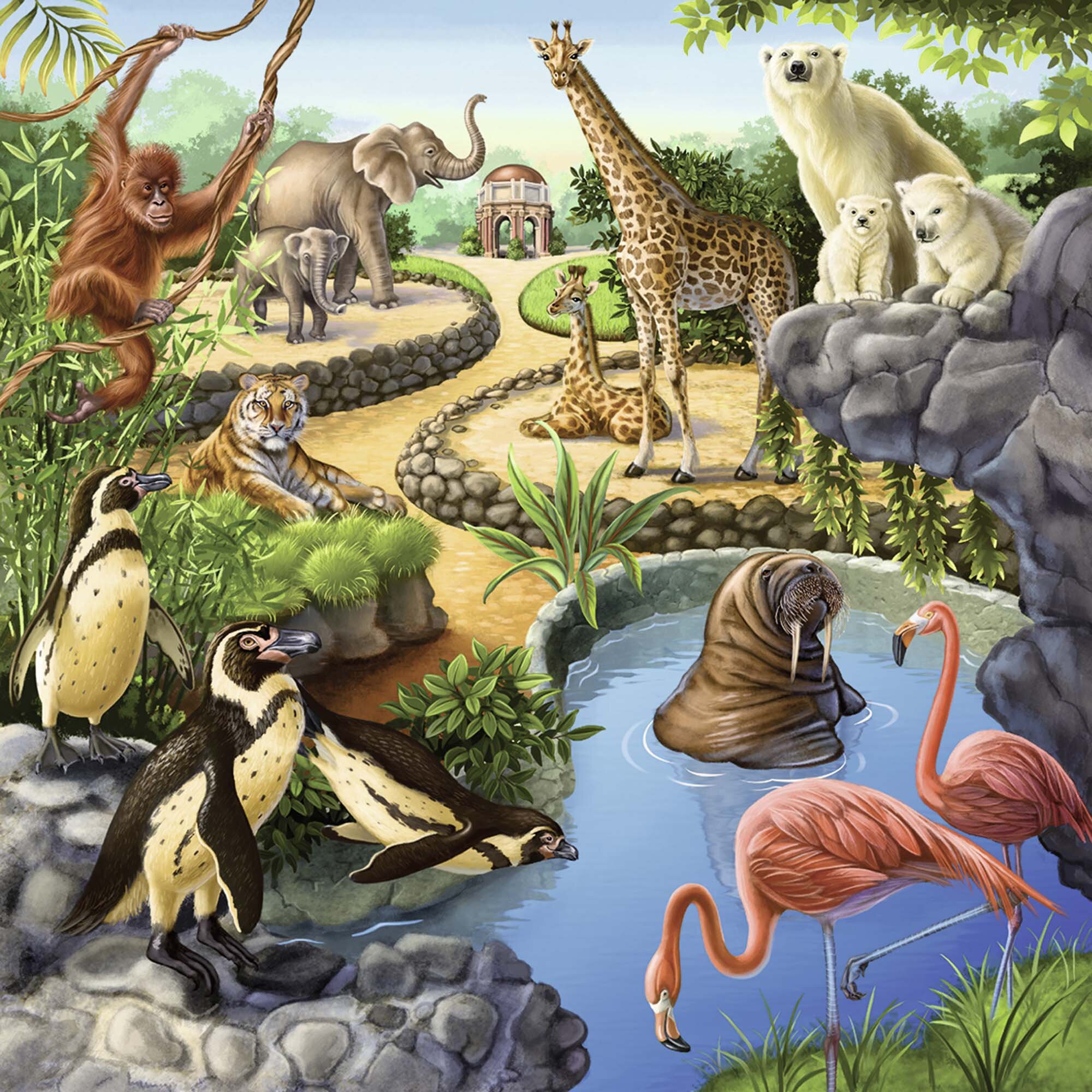 Ravensburger Puslespill, Wild Animals 3x49 brikker