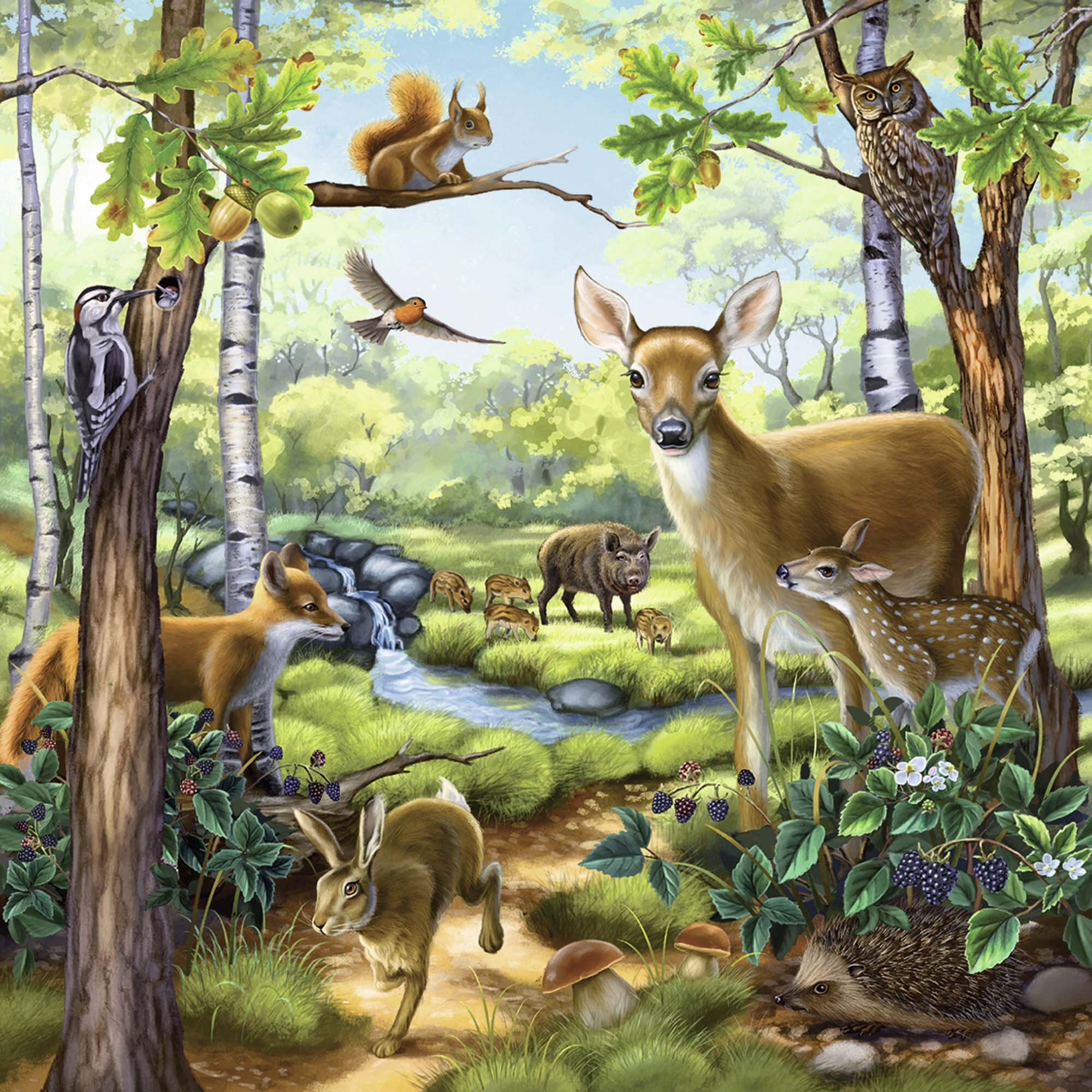 Ravensburger Puslespill, Wild Animals 3x49 brikker