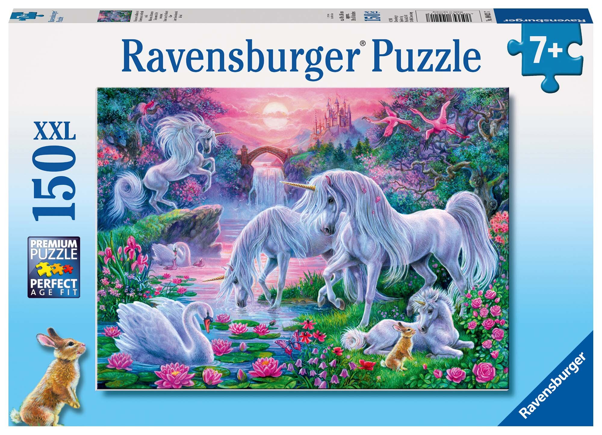 Ravensburger Puslespill, Unicorns in the Sunset Glow 150 brikker XXL