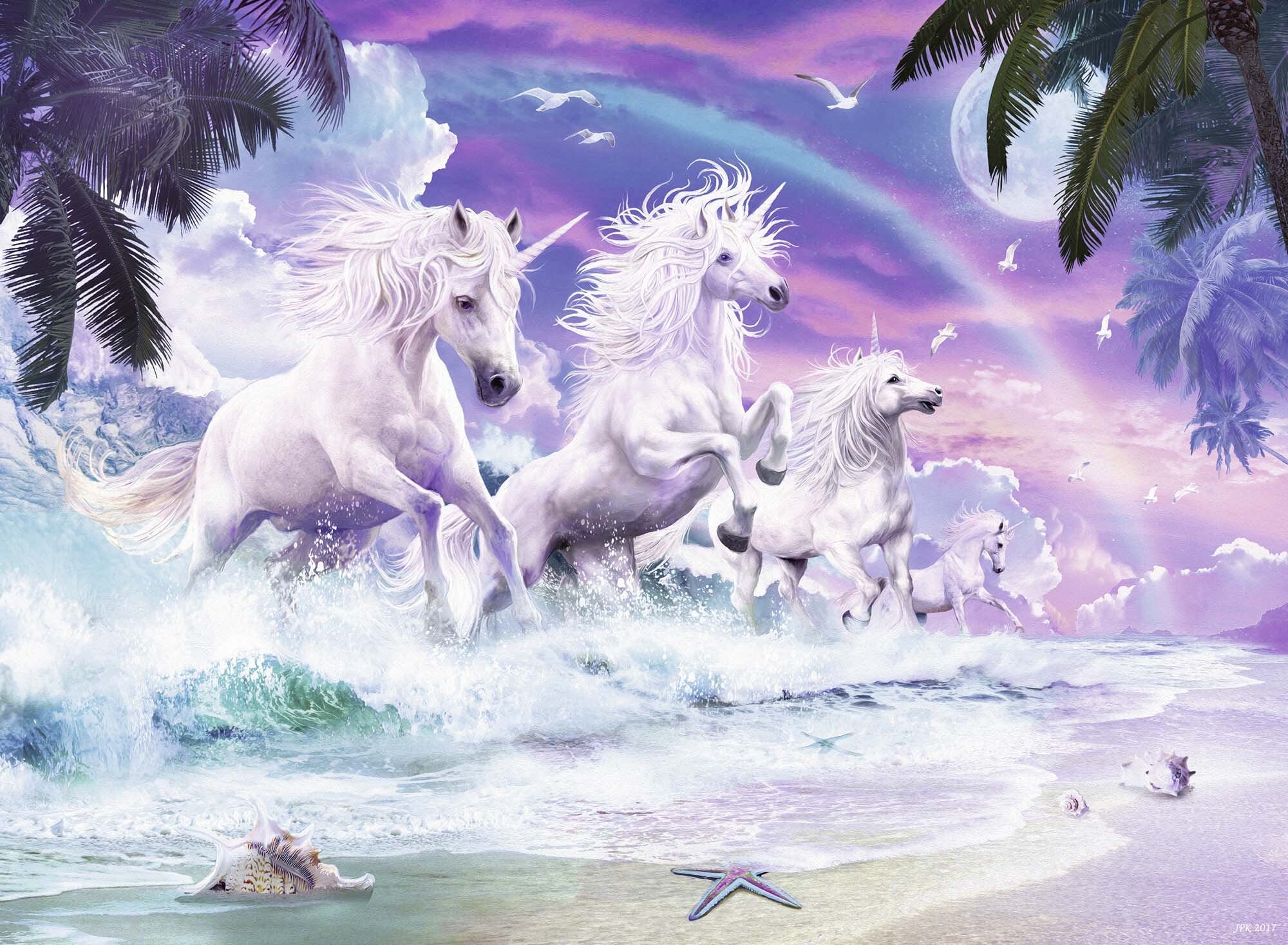 Ravensburger Puslespill, Unicorn Beach 150 brikker XXL