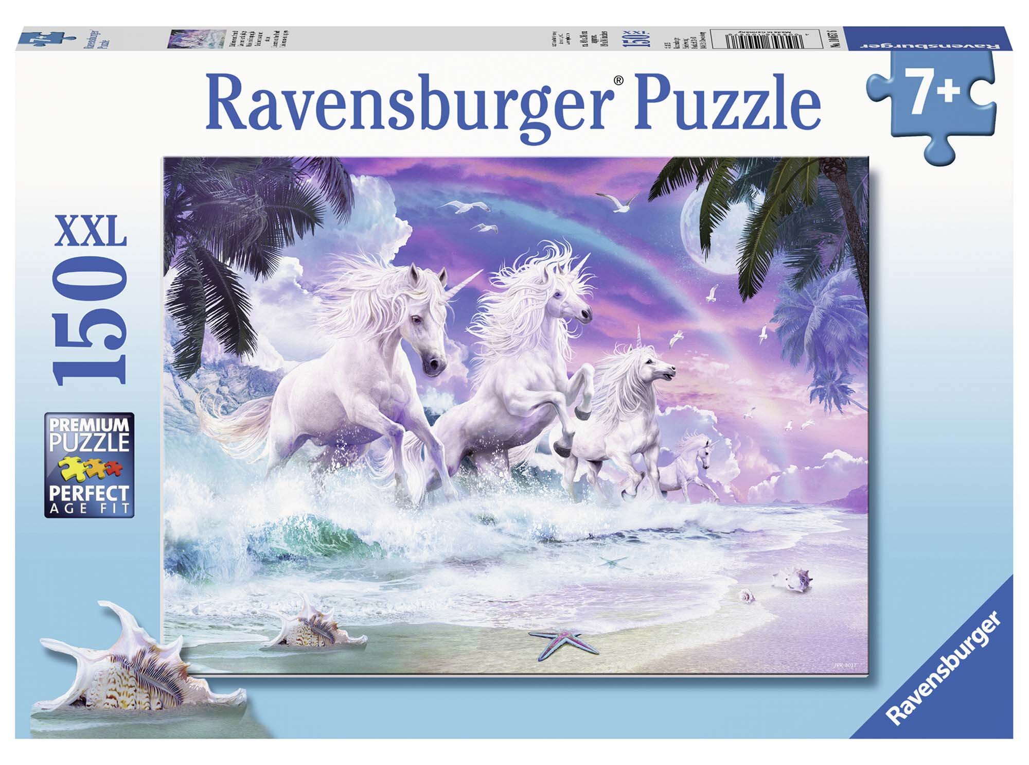 Ravensburger Puslespill, Unicorn Beach 150 brikker XXL