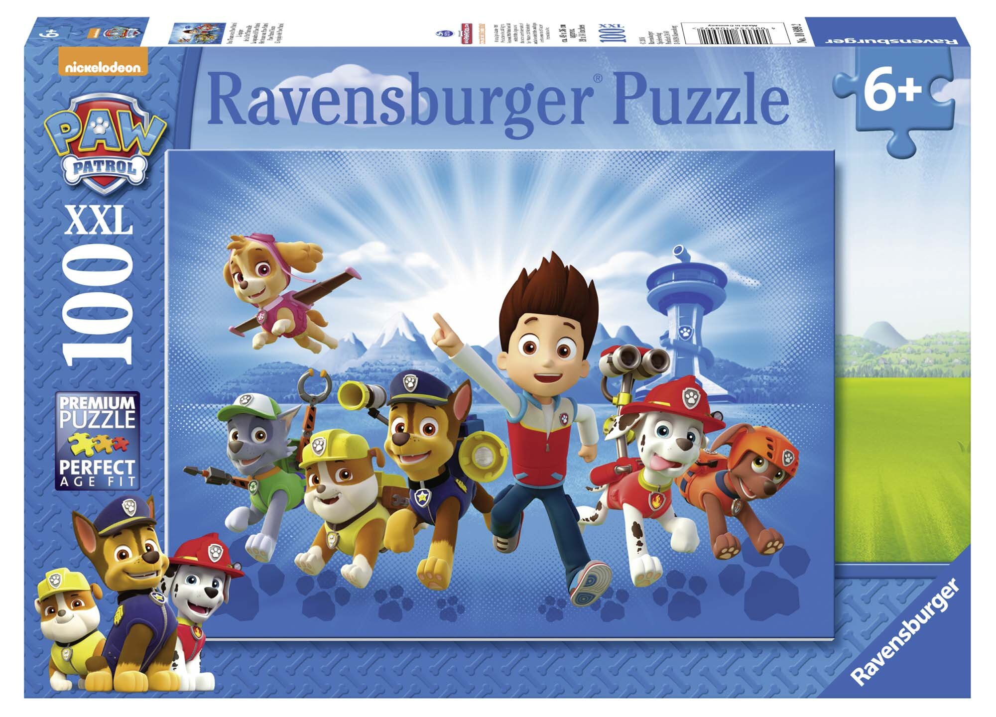 Ravensburger Puslespill, Paw Patrol 100 brikker XXL