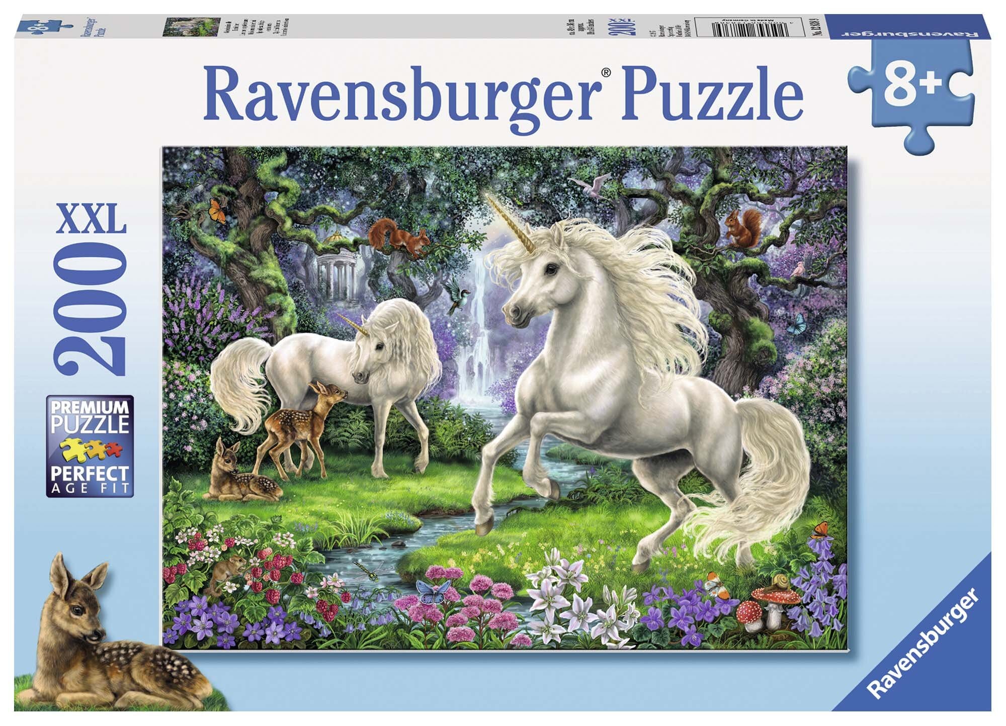 Ravensburger Puslespill, Mystical Unicorns 200 brikker XXL