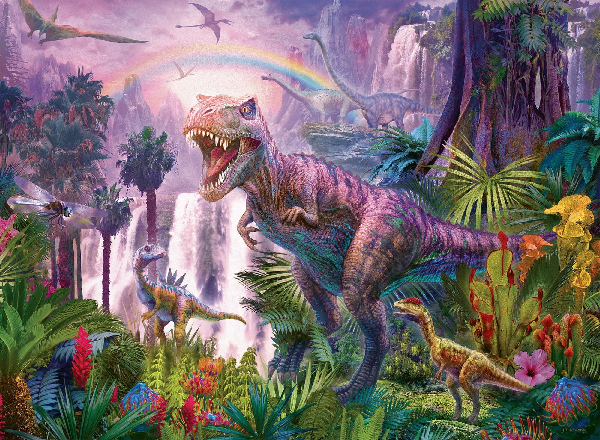 Ravensburger Puslespill, Dinosaur Land 200 brikker XXL